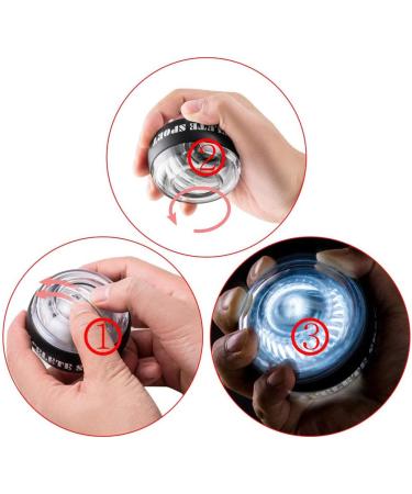 ACELETE Auto-Start 2.0 Power Ball Gyro Ball Forearm Exerciser - Blue | Strengthen Arm and Wrist Muscles - Buy Online on GoSupps.com