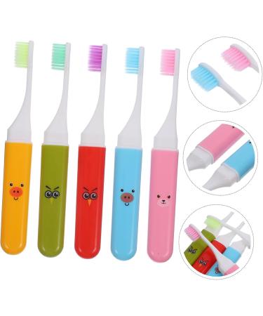 Beaupretty 5-Pack Travel Toothbrushes for Kids | Mini Foldable & Collapsible Camping Toothbrushes - Buy Online on GoSupps.com