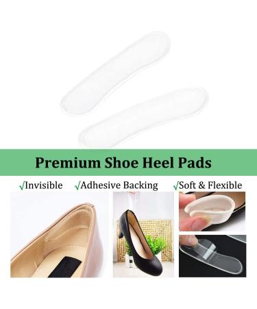 Heel Grips 8PCS & Inserts 12PCS for Women Men | Gel Cushion | Adhesive Shoe Pads for Loose Shoes - Prevent Heel Slipping & Rubbing - Buy Online on GoSupps.com
