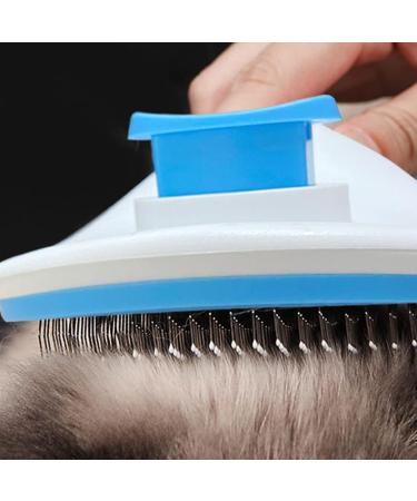 Secwell Dog Self-Cleaning Brush | One-Button Undercoat Remover | Blue | International Shipping Available - Buy Online on GoSupps.com