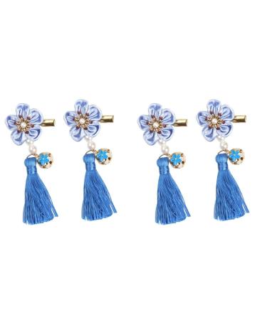 FRCOLOR 2 Pairs Chinese New Year Hair Clips Kids Barrettes for Hair Japanese-style Hairpin Kids Hairpin for New Year Girls Barrettes for Hair Tassel Hairpin Child Accessories Hanfu