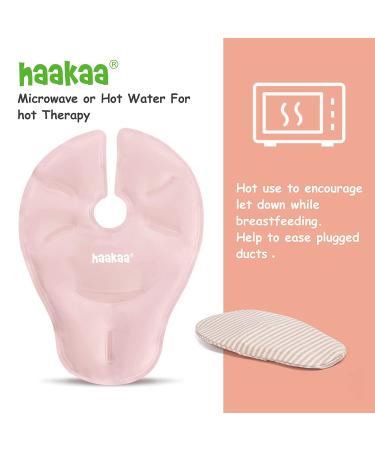 Haakaa Hot & Cold Reusable Breast Therapy Pads-2pk (Blush) for Breastfeeding - Improve Milk Flow, Relieve Engorgement, Mastitis & Plugged Ducts - Buy Online on GoSupps.com