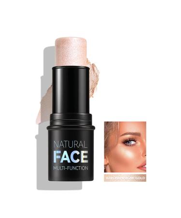 Highlighter Contour Stick Milk Makeup Contour Blush Sticks Highlight Contour Palette Glint Highlighter Make Up Highlighter Contouring Stick Highlighter Makeup Stick 02#CHAMPAGNE GOLD