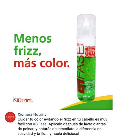 Xiomara Tratamiento Capilar BIFASE - Extracto de Uvas y Keratina para Desenredar Proteger y Humectar | Env o Internacional - Buy Online on GoSupps.com