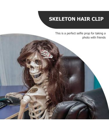 Buy Minkissy 8pcs Halloween Skeleton Hair Accessories Colorful Skull Hair Clips for Spooky Styles - Buy Online on GoSupps.com