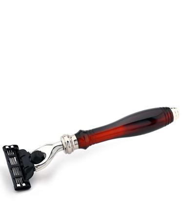Premium Shield Shell Replica Razor & Stand | Wooden Handle & Chrome-Plated Holder | Perfect for Men's Wet Shaving - International Shipping Available - Buy Online on GoSupps.com