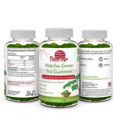 Matcha Green Tea Extract Gummy Vitamins with EGCG - Energy & Metabolism Boost, Weight Loss & Fat Burner - Vegan, Gluten-Free, Non-GMO, Kosher, Halal - 60 ct - Buy Online on GoSupps.com