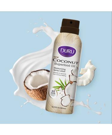 Duru Coconut Moisturizing Spray Lotion - Spray Moisturizer Coconut Oil Lotion 48 Hour Moisture Body Lotion - Buy Online on GoSupps.com