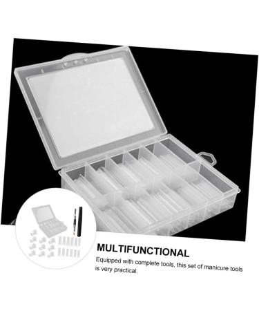 minkissy 1 Set Nail set acrylic nail forms nail art tips gel nail extension forms Manicure Grinding Strip Nails Extension Brush Pen manicure kit Manicure Pen plastic nail glue white shaping - Buy Online on GoSupps.com