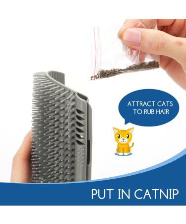 Nobleza 2 Pack Cat Brush with Catnip - Self Groomer for Cat Massage & Hair Removal | International Shipping Available - Buy Online on GoSupps.com
