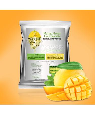 Teaforia Mango Iced Tea Mix (1kg) - Refreshingly Fruity & Delicious | Ideal for Iced Tea & Bubble Tea | Vegan & Natural Ingredients - Buy Online on GoSupps.com