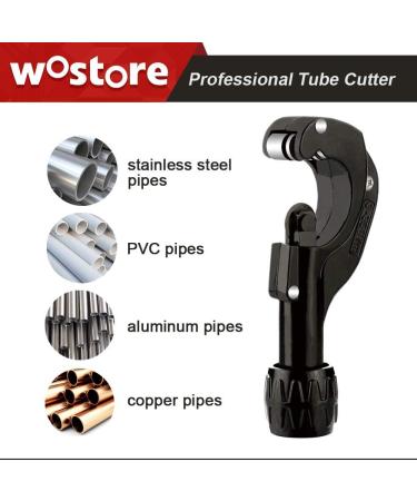 Wostore Tubing Cutter Pipe Cutting Copper Plastic Aluminum Brass and Stainless Steel 1/8"-1-5/8" (3-35mm) Tube Cutter - Buy Online on GoSupps.com