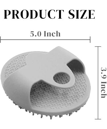 PLZ Silicone Body Scrubber - Gentle Exfoliating Shower Brush for Lathers Well - Grey - Buy Online on GoSupps.com