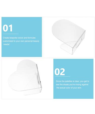 Lurrose Portable Nail Art Palette - 2nd Hand Cosmetic Mixture Heart Shape Manicure Tablet for Perfect Nail Designs - Buy Online on GoSupps.com
