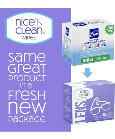 Nice 'n Clean SmudgeGuard Lens Cleaning Wipes - 100 Pre-Moistened Individually Wrapped Wipes - Non-Scratching & Non-Streaking - Safe for Eyeglasses, Goggles, and Camera Lens - 100 Count Pack (Anti-Fog) - Buy Online on GoSupps.com
