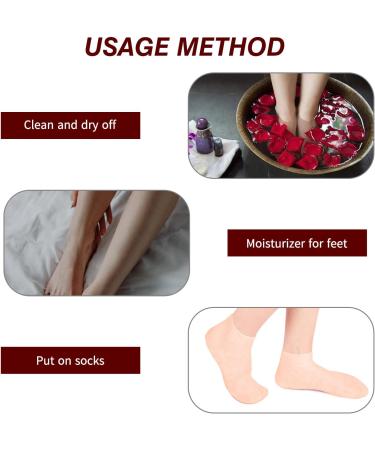 Silicone Gel Moisturizing Socks 3 Pairs | Aloe Pedicure Socks for Dry, Cracked Heels | Soften Rough Skin & Calluses - Buy Online on GoSupps.com