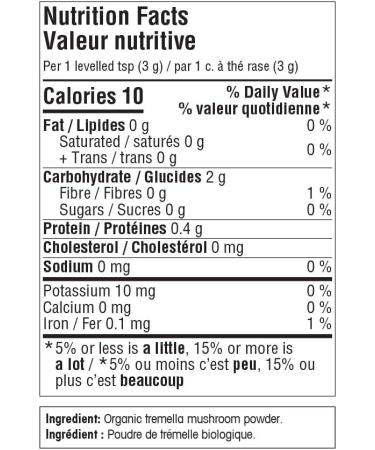 Organika Glow - Organic Tremella Mushroom Powder - Adaptogen 100g - Buy Online on GoSupps.com