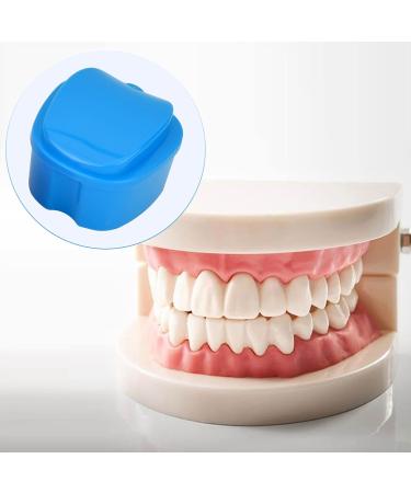 Denture Box Retainer Case Denture Storage Bath Box Denture Holder Box Cleaning Box Lightweight and Portable Cleaning Box with Filter (M Blue) M Blue - Buy Online on GoSupps.com