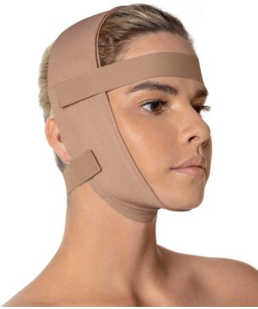 Leonisa Post-Surgical Facial Compression Wrap Beige One Size - Buy Online on GoSupps.com