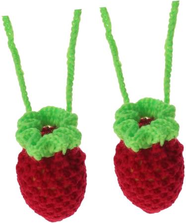 Zerodeko 2pcs Strawberries Fruit Candy Bags Goodie Bags for Kids Egg Bags Mesh Bag Crochet Net Bag Shopping - Buy Online on GoSupps.com