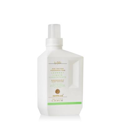 Nontre Laundry Liquid Concentrate Fragrance-Free Non Irritant Formula for Sensitive Skin Phosphate & Perfume Free Long Lasting Formula 1L (33.8 FL Oz) Fragrance-Free-Non Irritant Formula