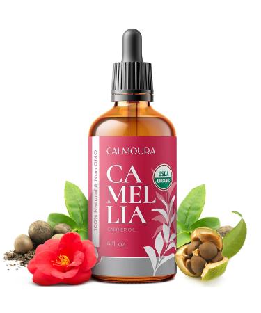 Pure Camellia Seed Oil (118mL / 4oz) Cold Pressed 100% Camellia Carrier Oil