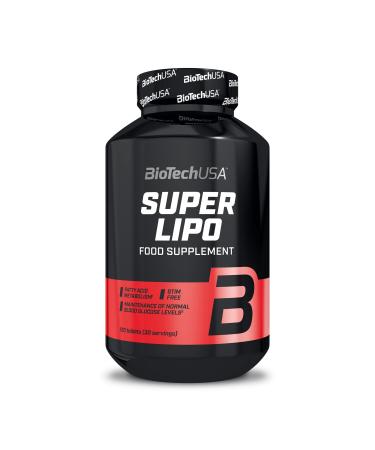 BioTechusa Super Lipo Caffeine-free dietary supplement in tablet form with L-carnitine CLA HCA green tea extract inulin 120 tablets