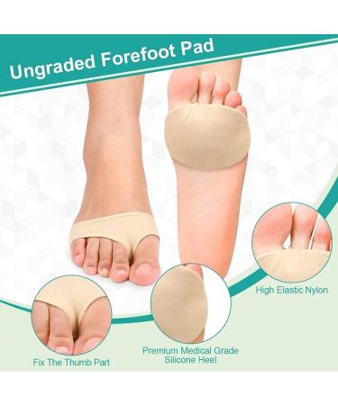 Forefoot Cushion Gel & Metatarsal Sleeves Soft Gel Foot Cushion for Morton s Neuroma Bunion Relief & Pain Relief - Buy Online on GoSupps.com