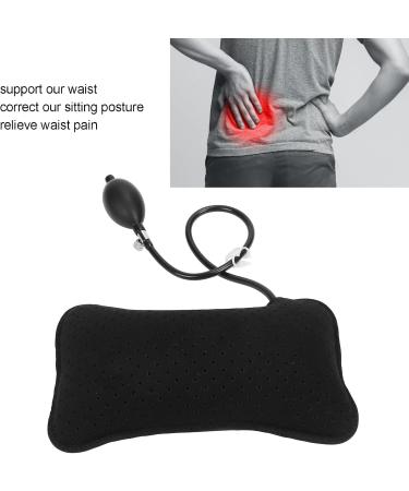 Shanrya Inflatable Lumbar Support Pillow Relieve Pain Inflatable Lumbar Cushion Reused for Patients with Low Back Pain - Buy Online on GoSupps.com