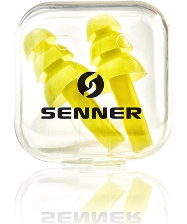 Senner Silicone Sleep Earplugs - Noise Protection for Sleeping Swimming & Safety - Yellow/Transparent with Storage Box - Buy Online on GoSupps.com