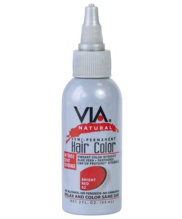 Via Natural Semi-permanent Hair Color 2 Oz Sunset Red #60