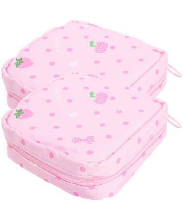 Healvian Outdoor Decor Decor Napkin Storage 2pcs Tampon Pouches Cartoon Portable Period Pad Menstrual Pad Holder Cute Coin Purse for Women Girl Feminine Pad Period Tampon Disposal Bags