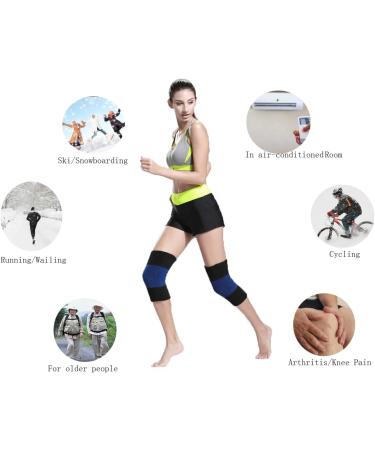 Winter Thermal Knee Braces Leg Warmers - Support for Skiing, Cycling, Running - Men Women - Blackgrey - Buy Online on GoSupps.com