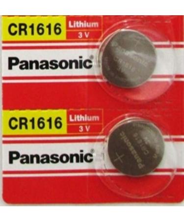 Panasonic CR1616 3V Coin Cell Lithium Battery, Retail Pack of 2 Black