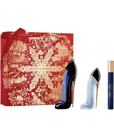 Carolina Herrera Good Girl 3-Piece Gift Set (2.7 Oz Eau De Parfum Spray + 1.0 Oz Hair mist + 0.33 Oz Travel Spray)