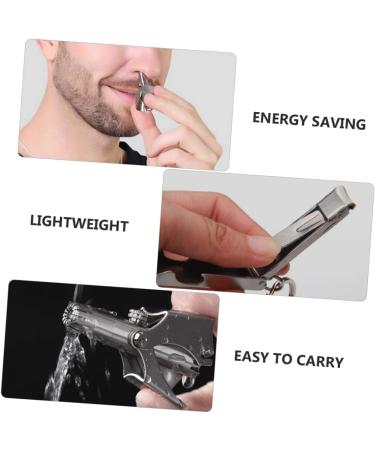 Ipetboom 1 Set Nose Hair Scissors & Lady Shaver | Painless Ear Nose Razors & Electric Nail Clipper - Stainless Steel Portable Trimmer - Buy Online on GoSupps.com