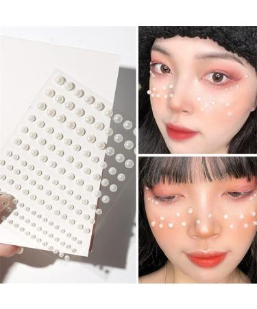 825Pcs Self Adhesive White Pearl Stickers for DIY Crafts & Beauty - Flat Back Gems for Makeup, Nail Art, and Home Decor - Buy Online on GoSupps.com