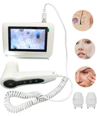 5 Inch Skin Analyzer Machine 50/200X Charging Scalp Detector Oil Moisture Tester Digital Hair Skin Analyzer Microscope White - Buy Online on GoSupps.com