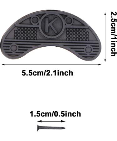 DUTWROY Heel Plates 20 Pairs | Rubber Sole Repair Pad with Nails | Black Shoes Bottom Repair Material for Women Men - Buy Online on GoSupps.com