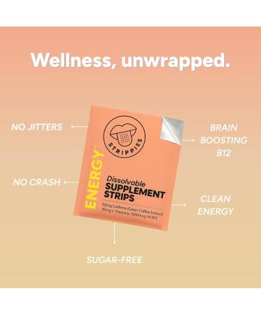 STRIPPIES Dissolvable Strips - Energy & Sleep Multi-Pack - Wellness in A Strip - Easy & On-The-go Support - 60 Strips - Buy Online on GoSupps.com