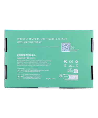 Buy Inkbird ITH-20R-O Radio Thermometer Hygrometer Set with IBS-M2S WiFi Gateway - Accurate Temperature & Humidity Monitoring App Alerts & Data Export - International Shipping - Buy Online on GoSupps.com