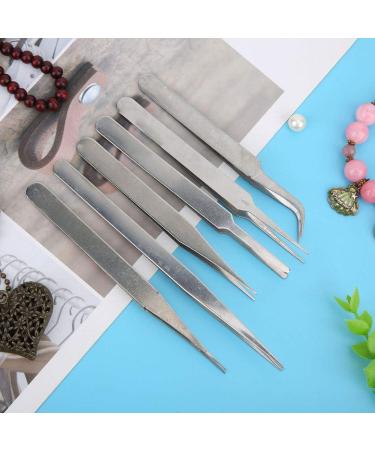 High-Precision 6-Part Antistatic Tweezers Set - Stainless Steel Electronics PCB Repair Tool for Soldering & Installation - Buy Online on GoSupps.com