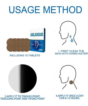 Buy Hopowa 10-Piece Tinnitus Patch Ear Plasters - Natural Plant-Based Relief for Earache Treatment & Protection - Buy Online on GoSupps.com