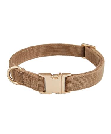 YUDOTE Ultra-soft dog collar natural cotton cord for medium dogs with sensitive skin brown M (1 pack) brown - Buy Online on GoSupps.com