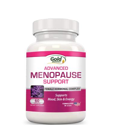 Advanced Menopause Support - Natural Female Hormonal Complex for Hot Flashes Mood Swings & Vaginal Dryness - Black Cohosh Soy Isoflavones & Herbal Extract Formula - Does Not Include Hormones