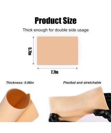 Finemie 20pcs 1.6mm Tattoo Practice Skins & Transfer Paper Set | Double Sided Fake Skin for Microblading & Beginners - Pink - Buy Online on GoSupps.com