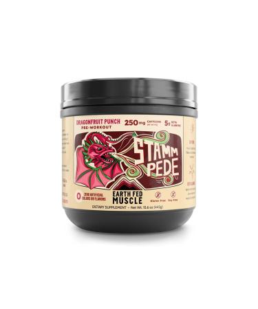 Earth Fed Muscle Stammpede Pre Workout Dragon Fruit Punch Clean Energy Focus Muscle Support No Fillers or Artificial Flavors 30 Servings