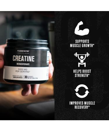 Jacked Factory NITROSURGE Pre-Workout Supplement - Intense Pumps (30 Servings Watermelon) & Creatine Monohydrate Powder for Muscle Growth (30 Servings Unflavored) - Buy Online on GoSupps.com