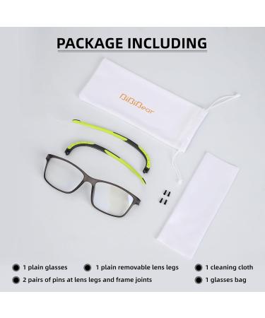 BiBiBear Blue Light Blocking Glasses for Kids | Bendable Lens Legs | Reduces Eyestrain | Stylish Green Design for Boys & Girls - Buy Online on GoSupps.com