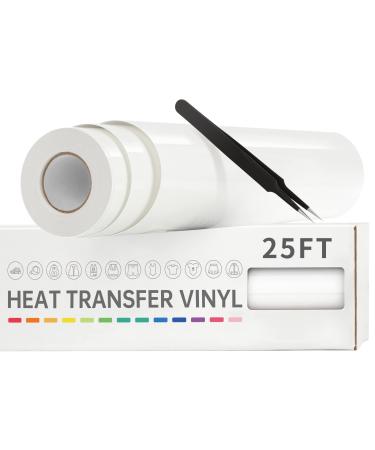 VinylRus Heat Transfer Vinyl-12 x 25ft White Iron on Vinyl Roll for Shirts, HTV Vinyl for Silhouette Cameo, Cricut, Easy to Cut & Weed - Buy Online on GoSupps.com